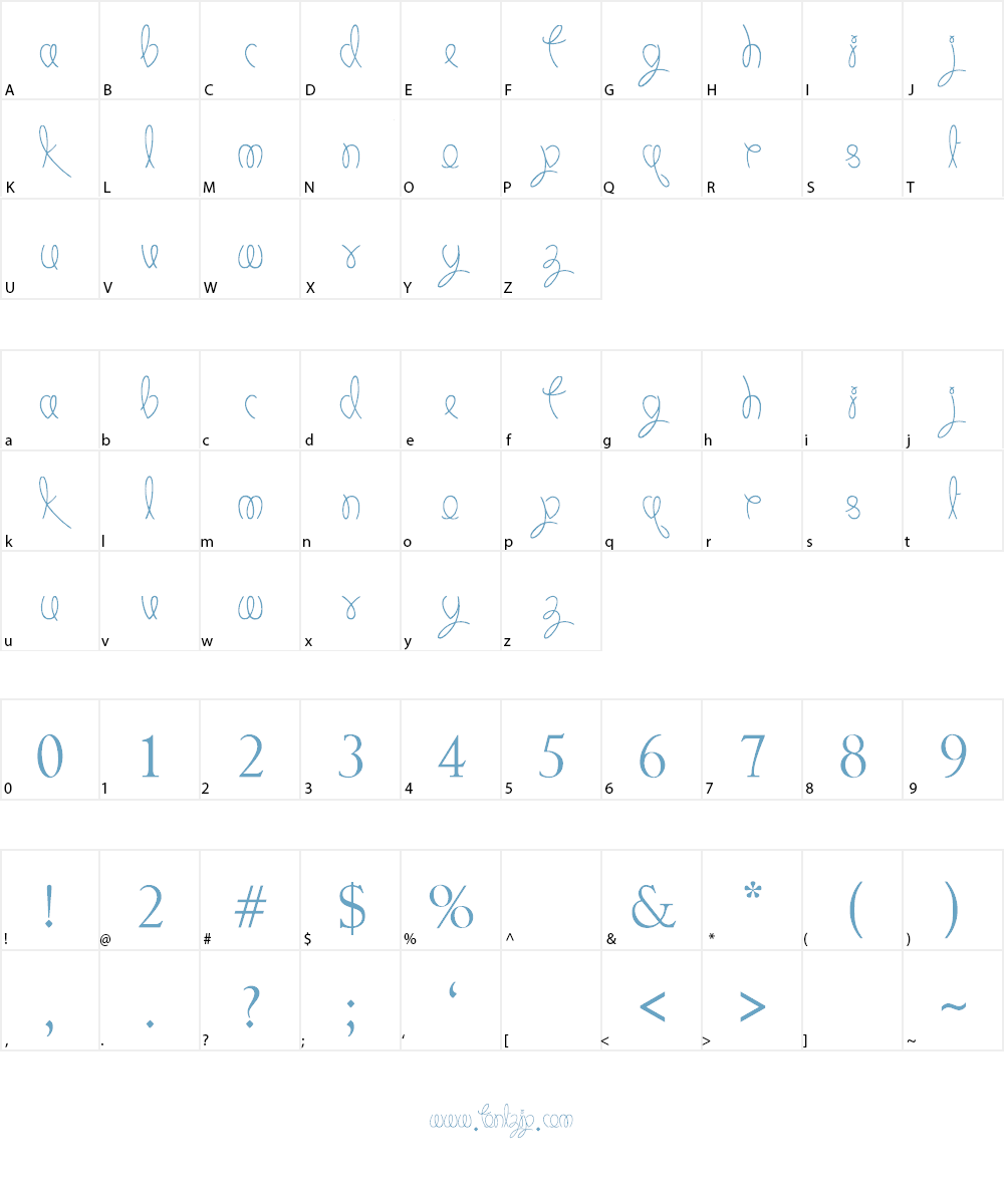 Keep It Simple Font Character
